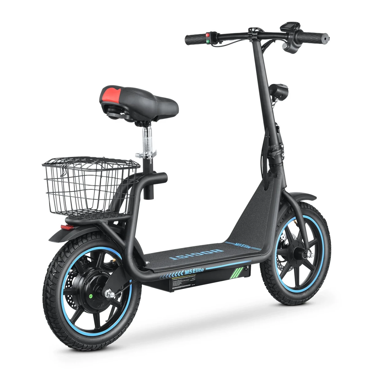 [EU DIRECT] HONEYWHALE M5 Elite Electric Scooter with Seat 500W Motor 48V 13AH Removable Battery 14inch Tires 40-45KM Max Mileage 120KG Max Load