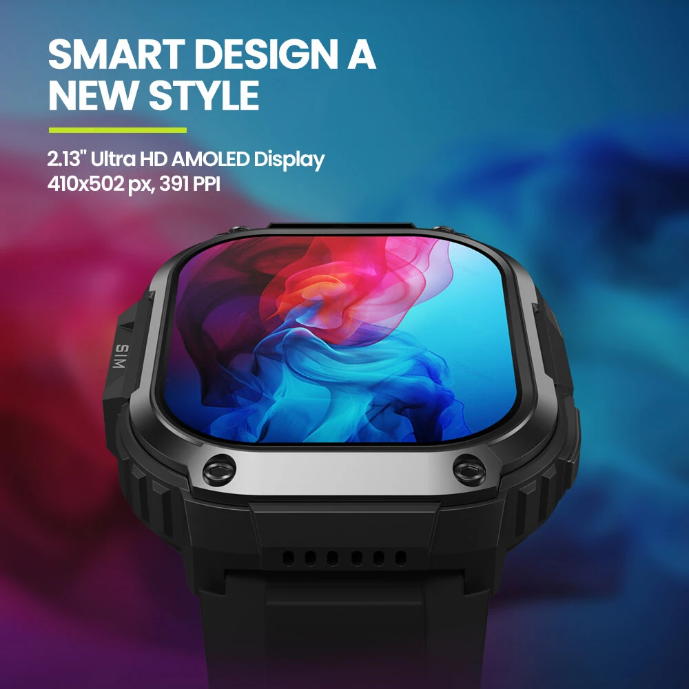 [World Premiere]Zeblaze Thor SQ 4G GPS 2.13 inch AMOLED Google Play 2GB+16GB Front Camera Google Maps Android 8.1 Smart Watch Phone