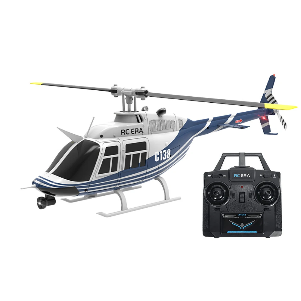 RC ERA C138 Bell 206 2.4G 6CH 6-Axis Gyro 1:33 Scale Altitude Hold Flybarless RC Helicopter RTF