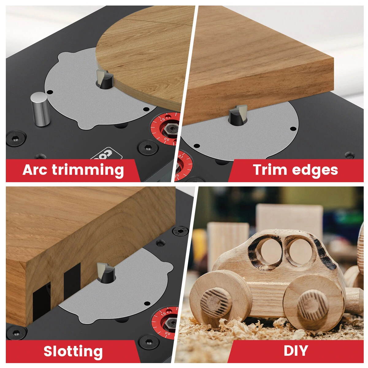 ENJOYWOOD GD7 PRO Router Lift for 65mm/69mm Wood Router for Router Table Set Up Lift with Router Plate Precision Woodworking