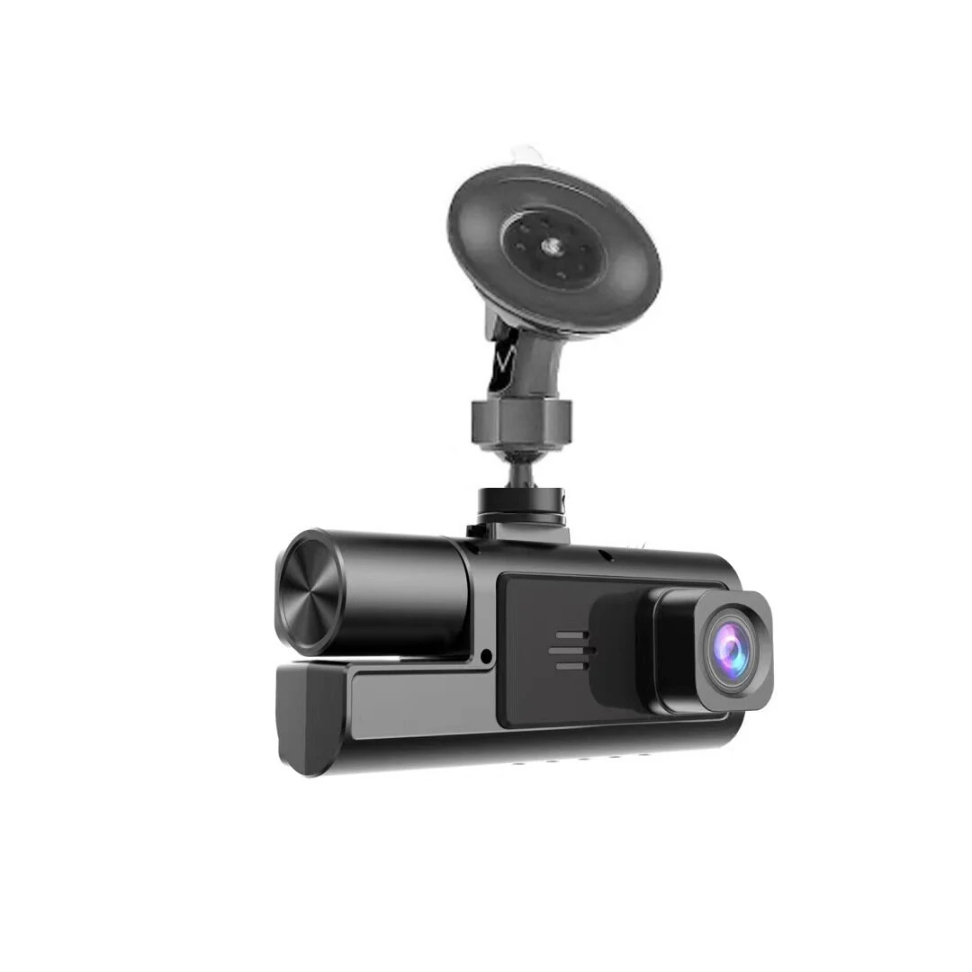 Car DVR Front Inside Rear HD Cameras 1080P Video Rearview Image Car Dash Cam Parking Monitoring with 64G Memory Card