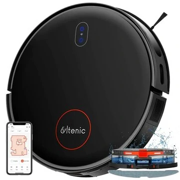 Ultenic D6s Robot Vacuum and Mop Combo, SonicTrue Vibration Mopping, 3000Pa Strong Suction, Super Slim, APP Control, Work