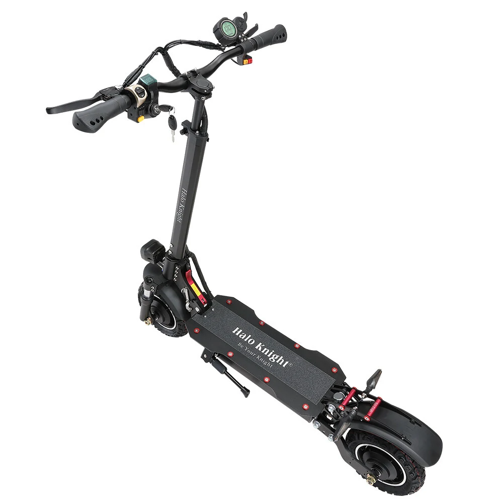 [EU DIRECT] Halo Knight T104 Electric Scooter 52V 21Ah 1000W*2 10 Inch Electric Scooter 45KM Range 150KG Max Load