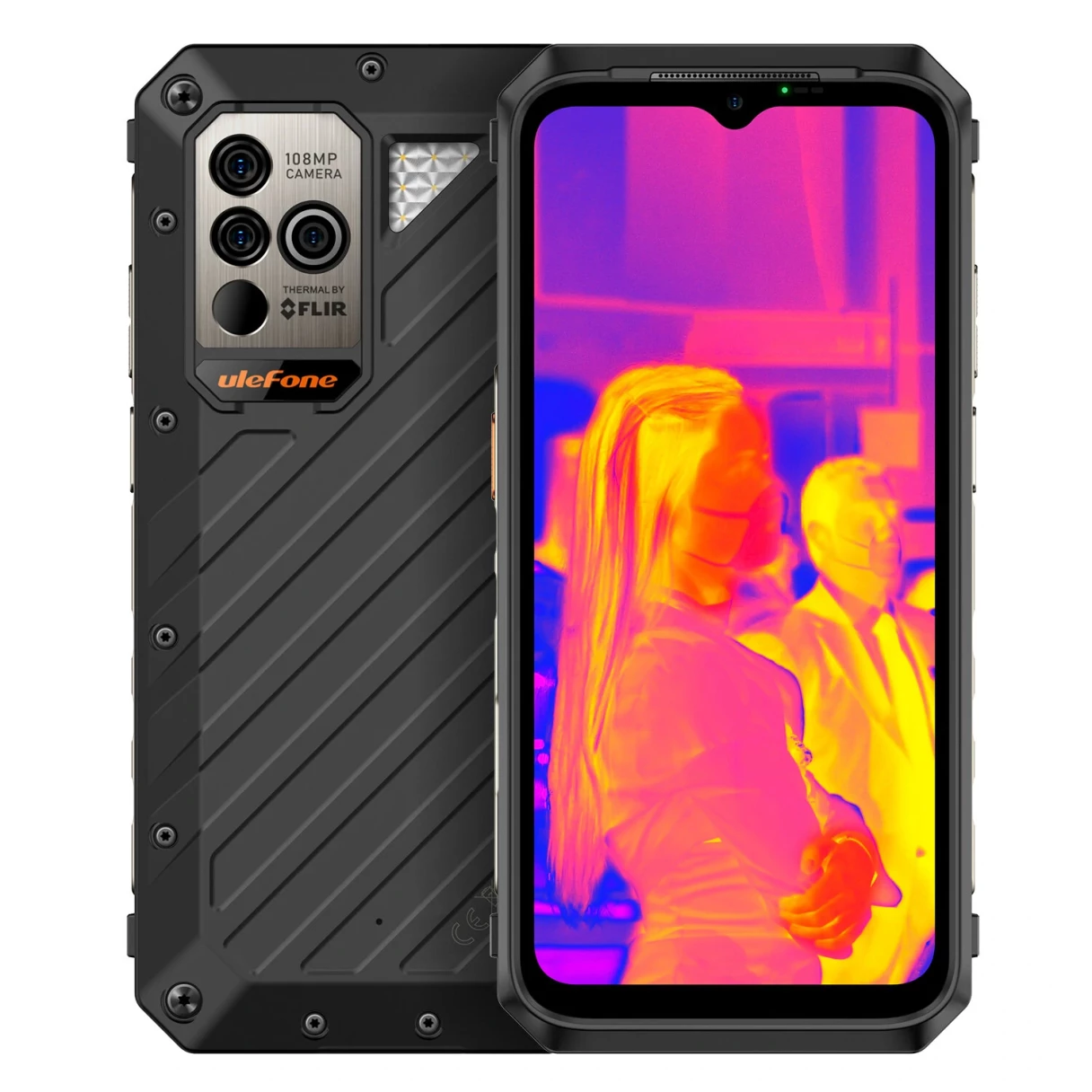 Ulefone Power Armor 18T 5G Thermal Imaging Camera 108MP Triple Camera 17GB 256GB MTK Dimensity 900 NFC 6.58 inch 120Hz 9600mAh 66W Fast Charge Wireless Charge IP68 IP69K Waterproof Rugged Sma