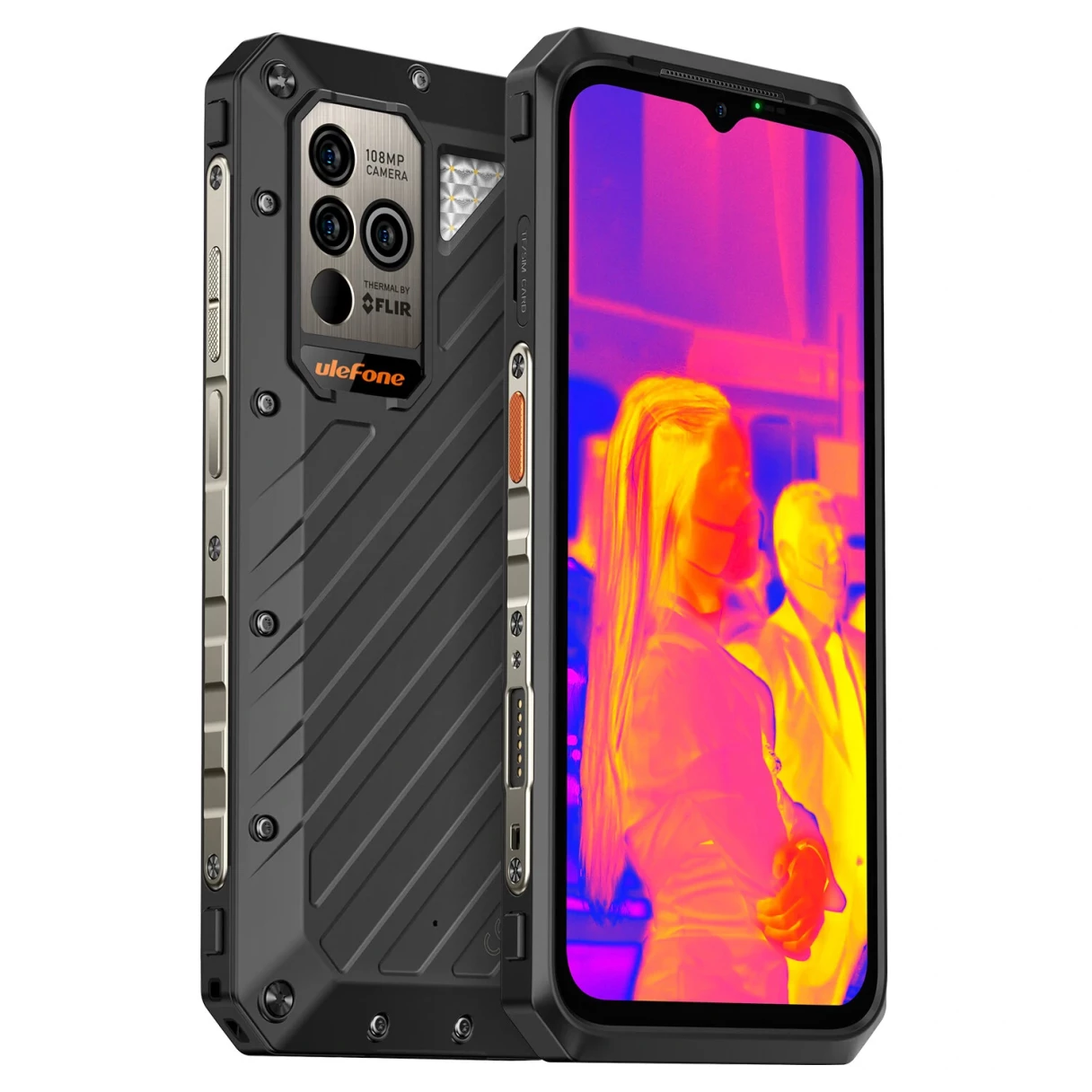 Ulefone Power Armor 18T 5G Thermal Imaging Camera 108MP Triple Camera 17GB 256GB MTK Dimensity 900 NFC 6.58 inch 120Hz 9600mAh 66W Fast Charge Wireless Charge IP68 IP69K Waterproof Rugged Smartphone