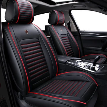 Universal Full Car Front Seat Mat Covers PU Leather Breathable Cushion Pad Set