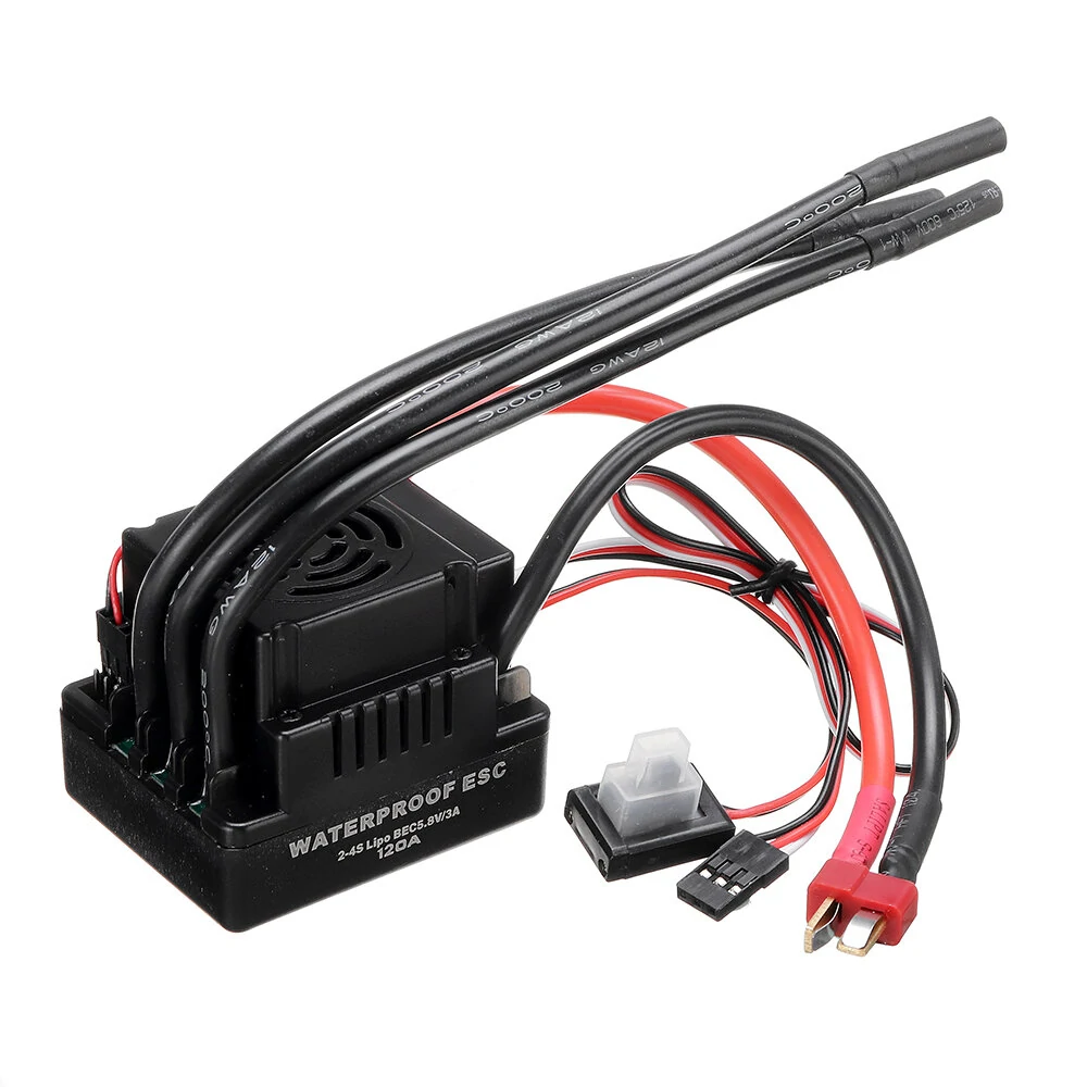 120A Brushless ESC T/XT60 Plug with 5.8V/3A SBEC 2-4S for 1/8 RC Car Parts