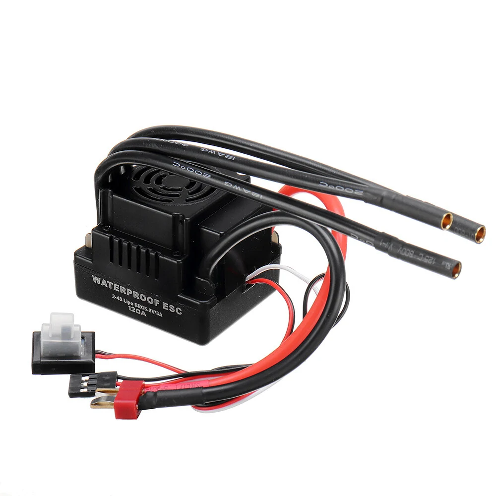 120A Brushless ESC T/XT60 Plug with 5.8V/3A SBEC 2-4S for 1/8 RC Car Parts