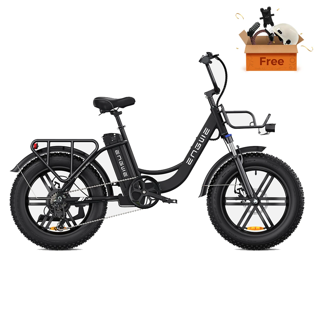 [EU DIRECT] ENGWE L20 Electric Bike 13Ah 250W 20*4.0 Fat Tire Electric Bike 66-140km Mileage Range E Bike for Mountain Snowfield Road EU DIRECT