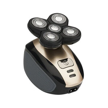5-in-1 Electric Shaver Razor Rechargeable Shaver Washable 5 Blade Bald Head 4D Floating Cutting IPX7 Waterproof for Men