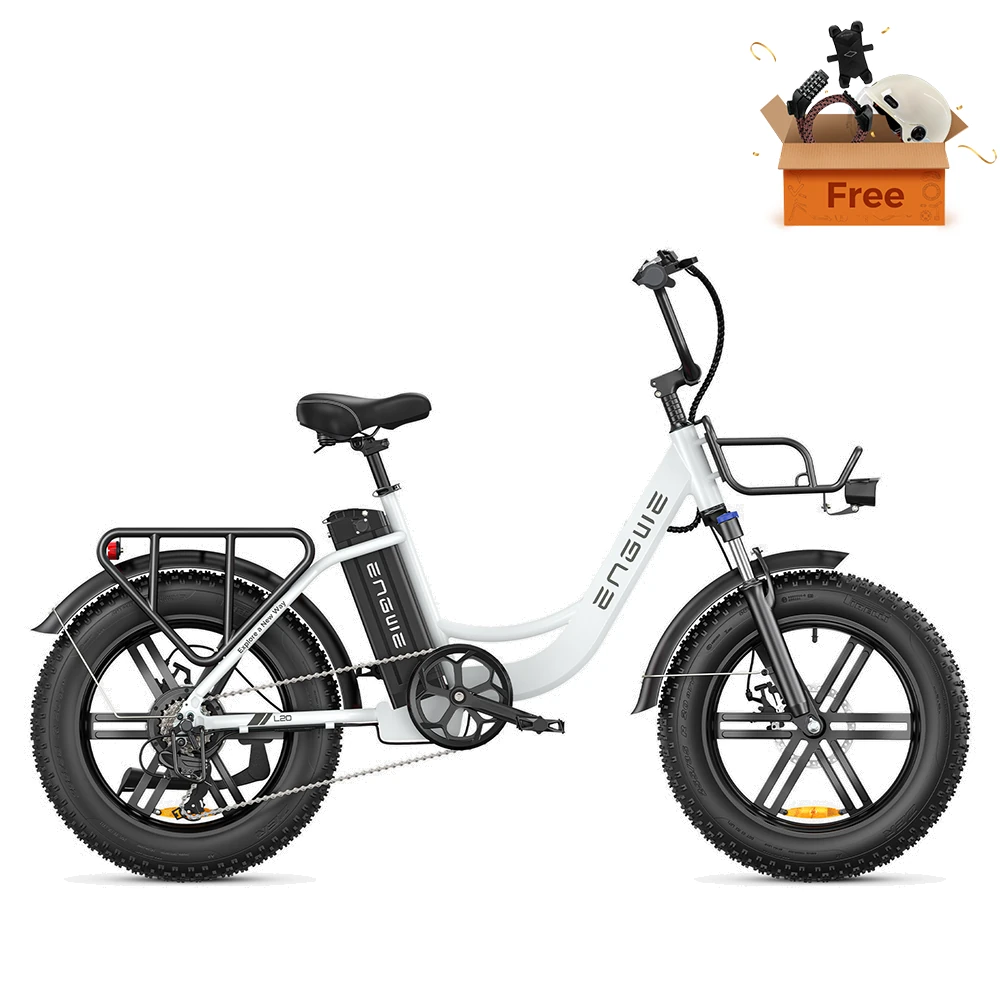 [EU DIRECT] ENGWE L20 Electric Bike 13Ah 250W 20*4.0 Fat Tire Electric Bike 66-140km Mileage Range E Bike for Mountain Snowfield Road EU DIRECT