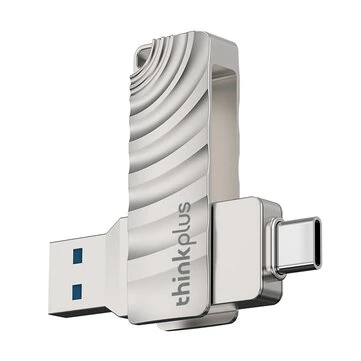 Lenovo ThinkPlus MU232 USB3.2 Dual Interface Flash Drive Type-A+Type-C 256G/128G/64G 100MB/s Fast Speed U Disk Pendrive for Phone Laptop Computer