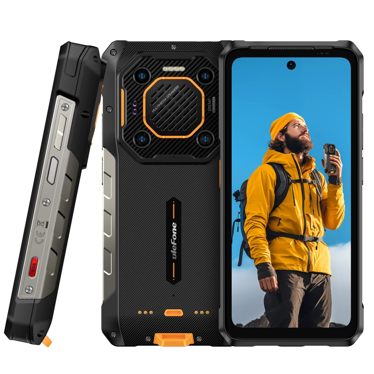 Ulefone Armor 26 Ultra 5G 200MP Quad Camera 64MP Night Vision 121dB Thunder Speaker 15600mAh 120W Fast Charge 24GB 512GB Dimensity 8020 NFC 6.78 inch 120Hz IP68 IP69K Waterproof Rugged Smartphone