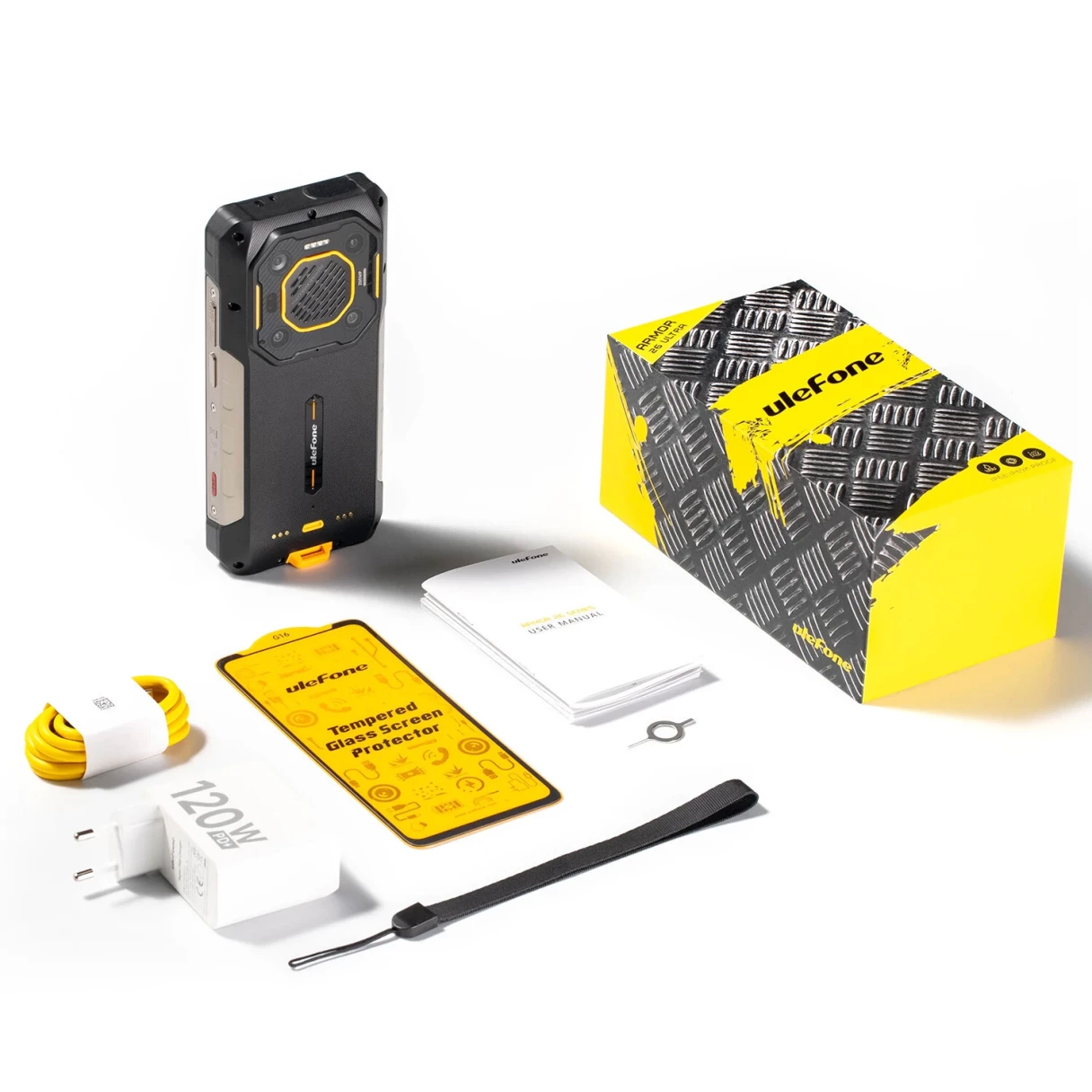 Ulefone Armor 26 Ultra 5G 200MP Quad Camera 64MP Night Vision 121dB Thunder Speaker 15600mAh 120W Fast Charge 24GB 512GB Dimensity 8020 NFC 6.78 inch 120Hz IP68 IP69K Waterproof Rugged Smartphone
