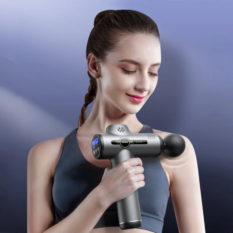 KONKA A9 Professional Massage Gun Electric Shock Muscle Relaxation Vibration Fitness Massager For Body Neck Ladies Home Travel Fascia Gun