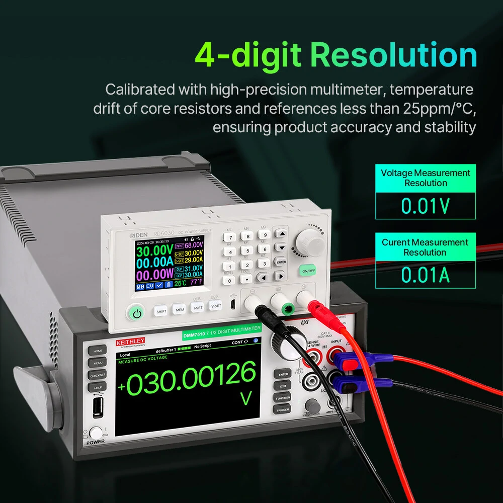 RIDEN RD6030/W 60V 30A DC Voltage Step-down Stabilized Lab Power Supply Module Buck Adjustable Converter Battery Charging