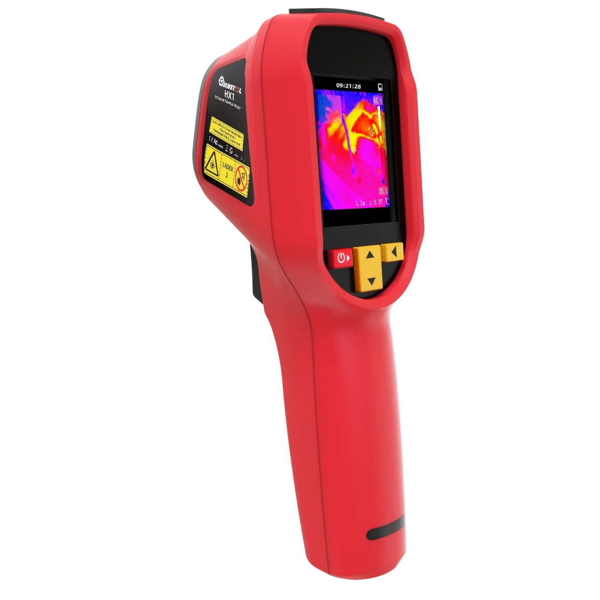 HX1 240x240 Pixels Infrared Thermal Imager 2.4-inch TFT LCD Screen IP54 -20°C-550°C 25Hz Thermal imager frame rate 15 pseudo color modes with high accuracy USB charging