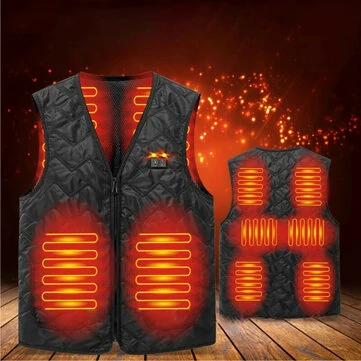 TENGOO HS-08 8 Areas Smart Heating Vest USB Charging Winter Warmth Cold-proof Washable Vest for Men Women Elderly People