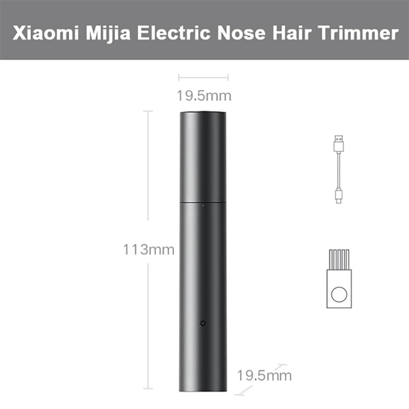 Xiaomi MIJIA Electric Nose Hair Trimmer Rechargeable Nose Hair Trimmer Blade Magnetic Suction Detachable Washable