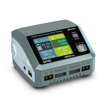 SKYRC D200NEO AC200W DC800W 20A*2 PD3.0 Dual Channel Lipo Charger for LiPo LiHV LiFe Lilon NiMH NiCd Pb Battery