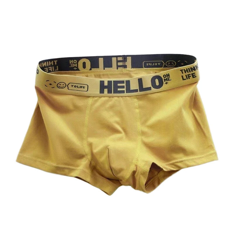 5pcs Men's Simple Cotton Boxer Briefs with Letter Print Waistband Large Size Comfy Breathable Solid Color Boxer Underwear Underpants