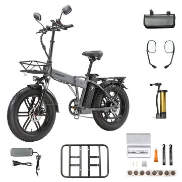[EU DIRECT] SINOHON A20 Electric Bike 48V 18AH 1000W Motor 20inch 80-100KM Max Mileage 150KG Max Load Electric Bicycle