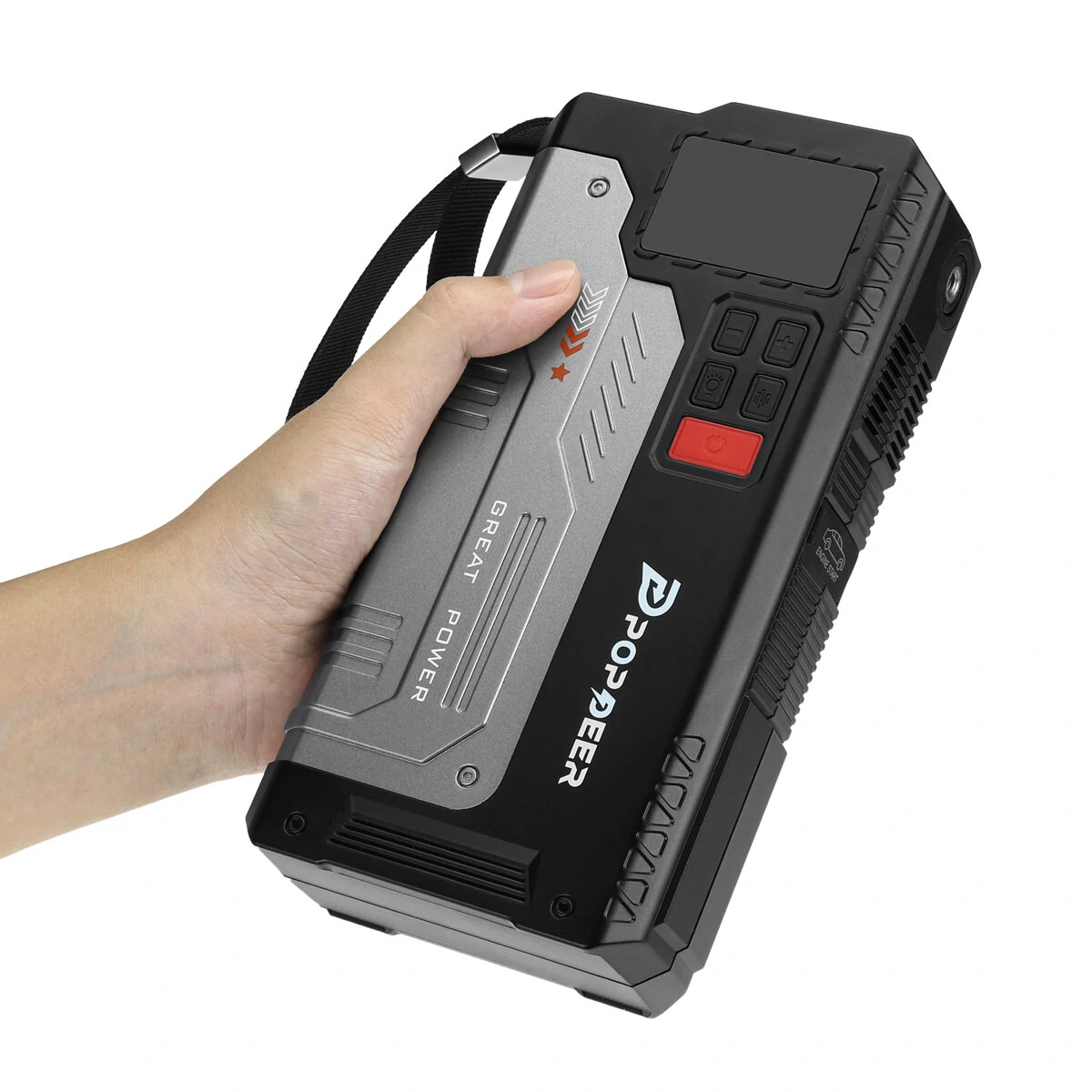 [EU Direct] POPDEER PD-JA1 20000mAh 2500A Professional Portable Car Jump Starter Inflator Emergency Start Power Supply Air Pump All-In-One Machine