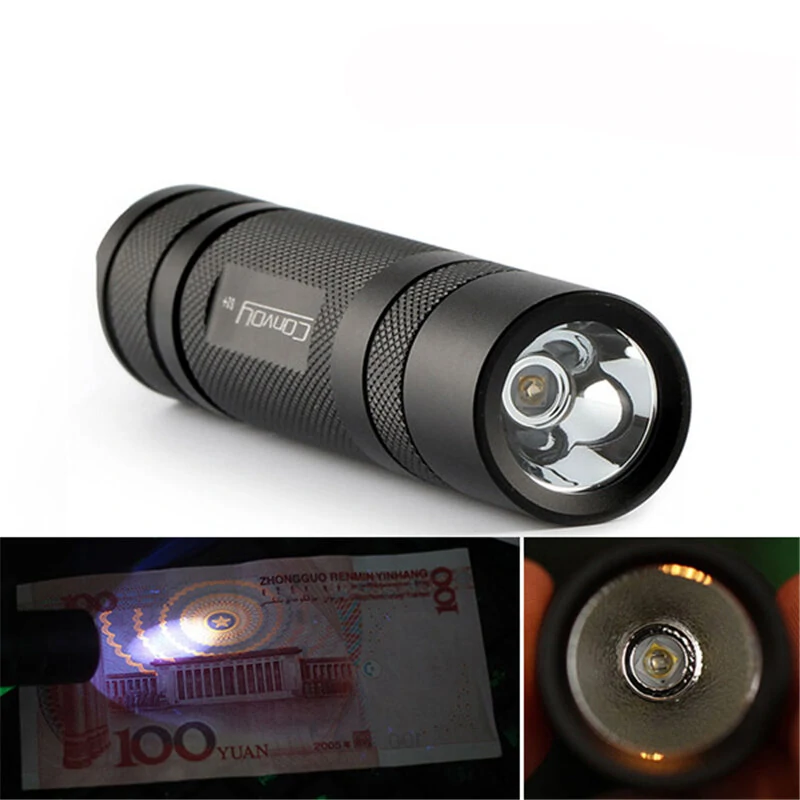 Convoy S2+ Nichia 365nm UV LED Single Mode OP Reflector Flashlight Ultra Violet LED Flashlight Blacklight Light UV Lamp