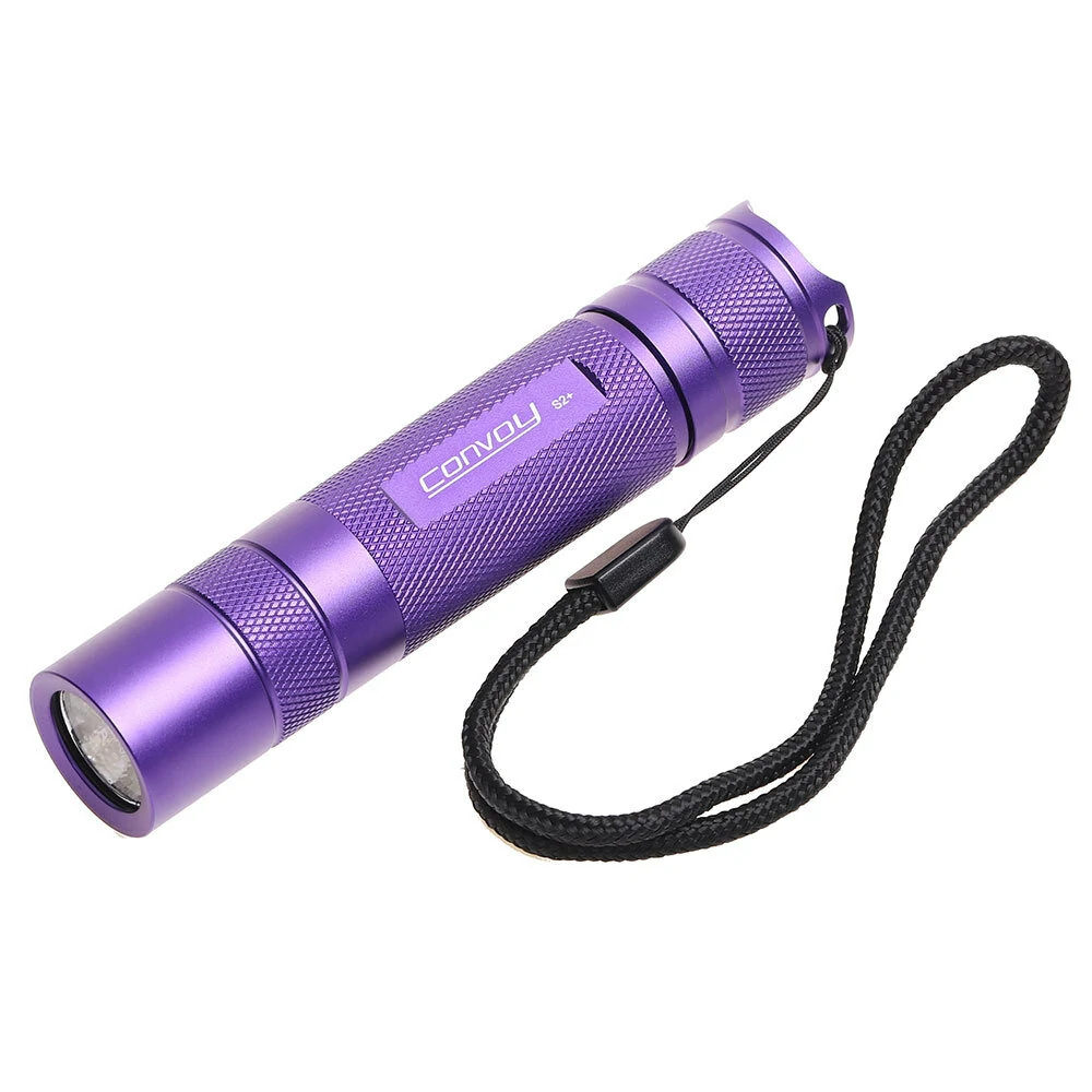 Convoy S2+ Nichia 365nm UV LED Single Mode OP Reflector Flashlight Ultra Violet LED Flashlight Blacklight Light UV Lamp