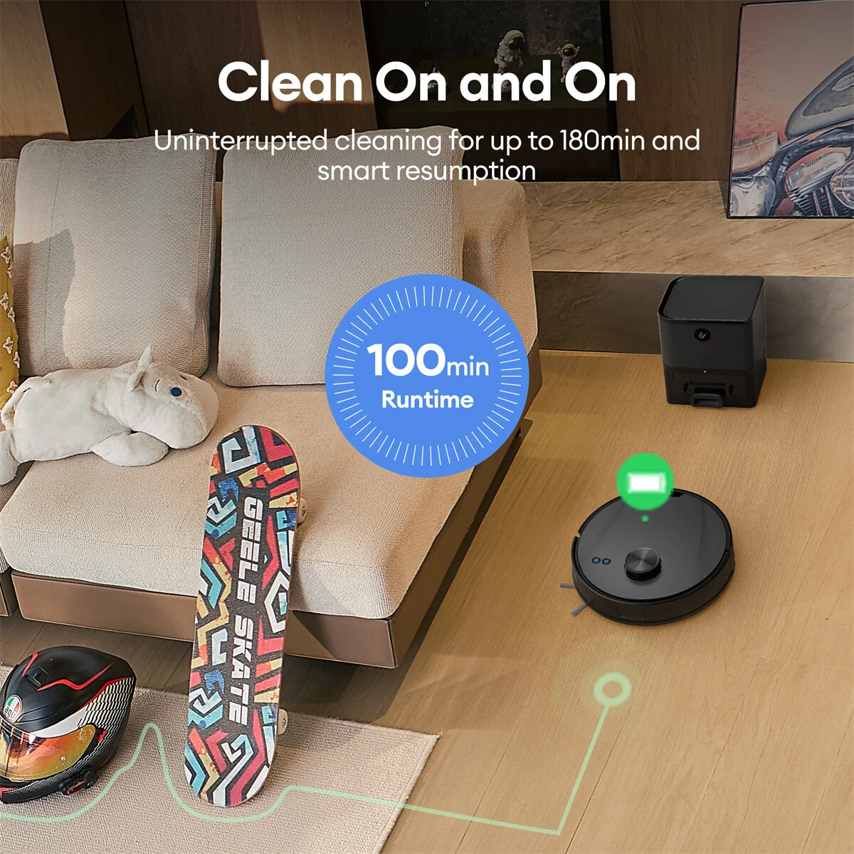 [EU Direct] Ultenic T10 Lite Robot Vacuum Cleaner, LiDAR Navigation, 4.5KPa Suction, Dual Spin Mops,Self-empty, Matrix Clean, Up to 180min Runtime, 2L Dustbin, APP Control/Alexa/Siri/IFTTT, for All Floors Pet Hair