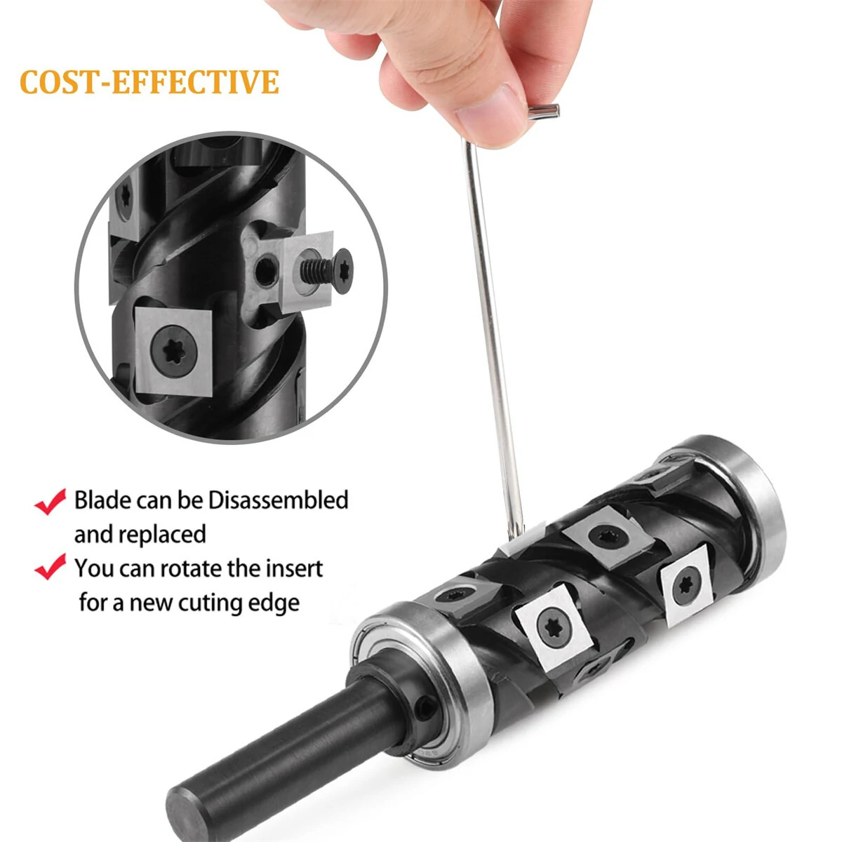 1/2" Shank Tungsten Carbide Inserts Flush Trim Router Bit 1-1/4" 1-1/8" Cutting Diameter 2-9/16" Cutting Length Template Router Bit Top & Bottom Bearings Trimmer for Woodworking Trimming