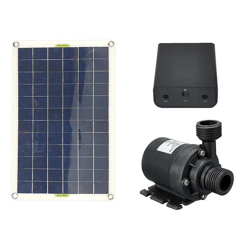 50W Solar Fountain Water Pump Kit Solar Panel Submersible Powered Pump Fish Pond Fountain Powered Garden Decorations Low Noise