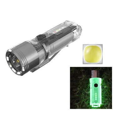 BIKIGHT Mini Keychain Flashlight LED TYPE-C Fast Charging Multi-function IP65 Waterproof Fluorescent Magnetic Camping Flashlight