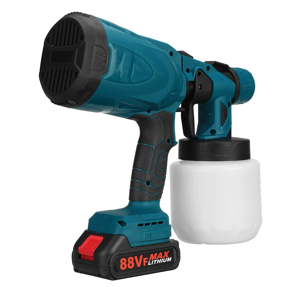 MUSTOOL 1300W 25000RPM Cordless Paint Sprayer Spray Guns with Nozzles 800ML Pot