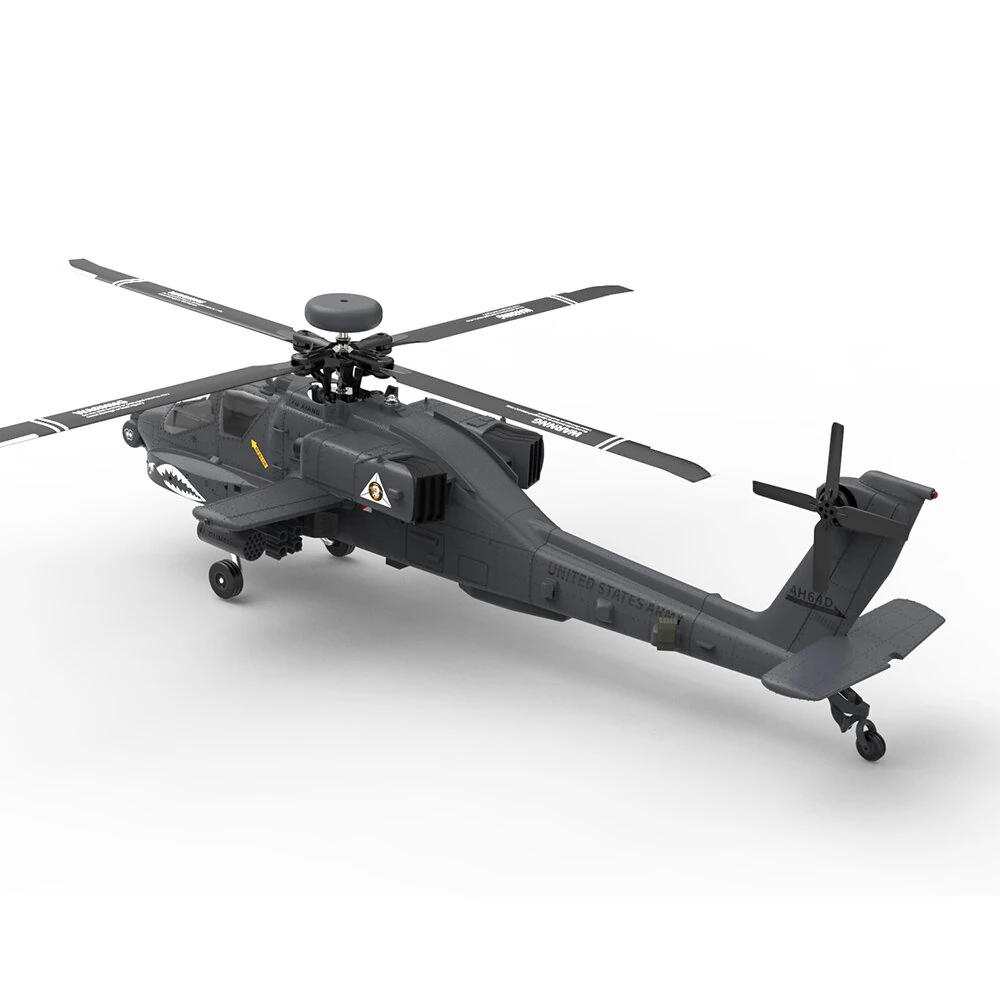 YXZNRC F11-S 1:32 AH-64 Apache Scale 2.4G 6CH GPS Altitude Hold Optical Flow Positioning 5.8G FPV Camera Dual Brushless Motor Flybarless RC Helicopter RTF