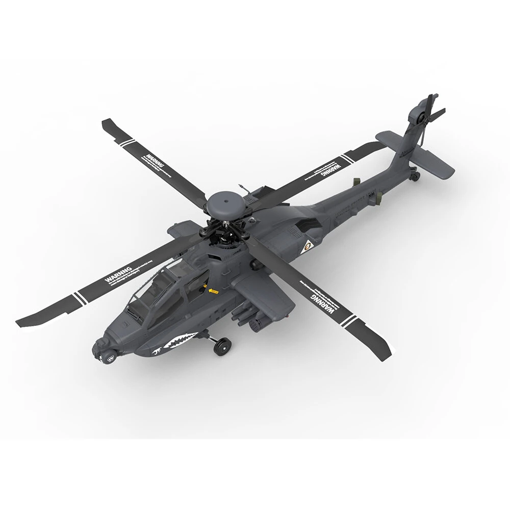 YXZNRC F11-S 1:32 AH-64 Apache Scale 2.4G 6CH GPS Altitude Hold Optical Flow Positioning 5.8G FPV Camera Dual Brushless Motor Flybarless RC Helicopter RTF