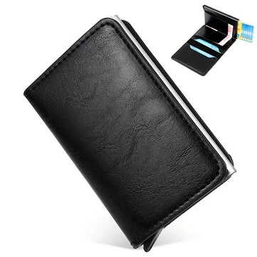 ID Credit Card Holder Wallet Mens RFID Blocking Protected Card Holder Case Slim PU Leather Wallets Mini Small Money Wallet