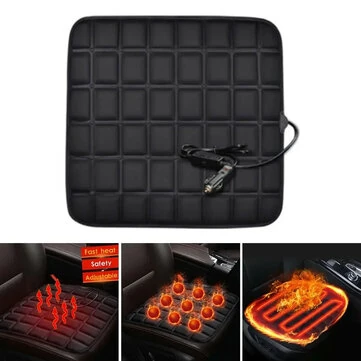 Universal 12V Car Seat Heating Cushion  Electric Heating Pad Front Seat Cushion Adjustable Temperature Winter Car Seat Heating Cover