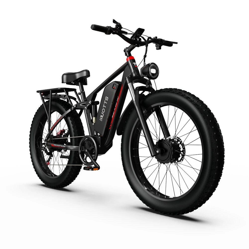 [EU DIRECT] DUOTTS S26 Electric Bike 2024 Version 48V 20AH SamsungBattery 1500W(750W*2) Dual Motors 26*4.0inch Fat Tires 120-150KM Max Mileage 200KG Max Load Electric Bicycle