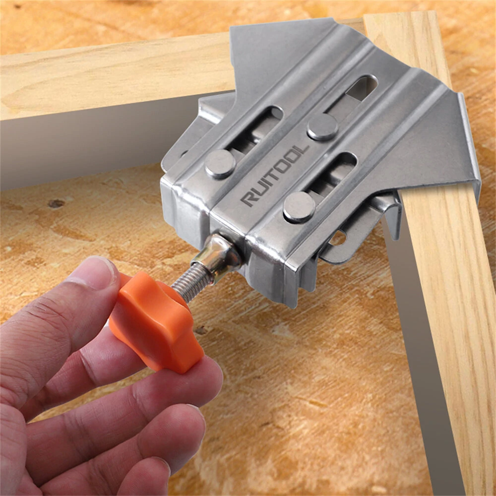 Right Angle Clamp Woodworking Premium Adjustable Clamp for T-L Joints 16mm~35mm Clamping Range Versatile Tool for Precise Joinery