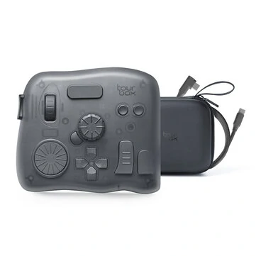 TourBox Elite Upgraded Bluetooth Controller for Photo Video Editing Color Grading Ilustration for Adobe Photoshop Lightroom Premiere Illustrator for Davinci Resolve After Effects Final Cut Pr
