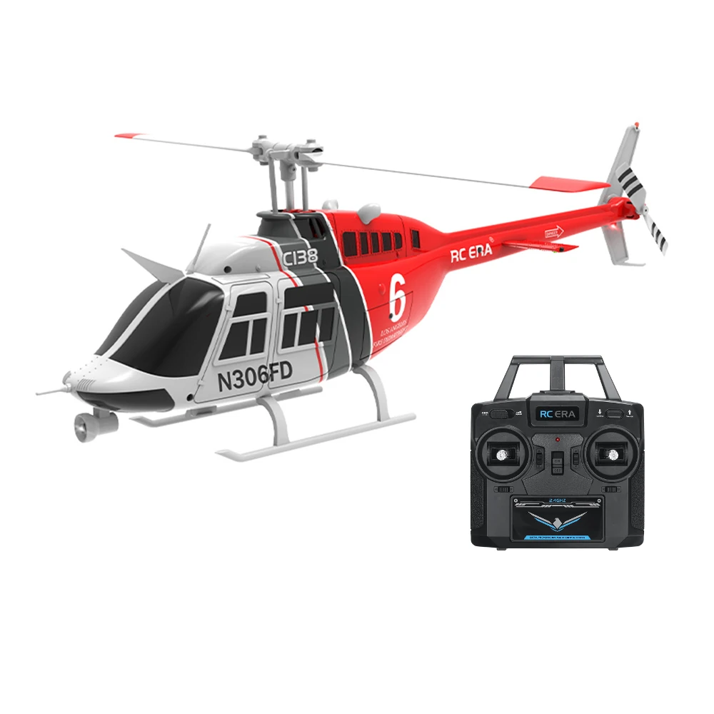 RC ERA C138 Bell 206 2.4G 6CH 6-Axis Gyro 1:33 Scale Altitude Hold Flybarless RC Helicopter RTF