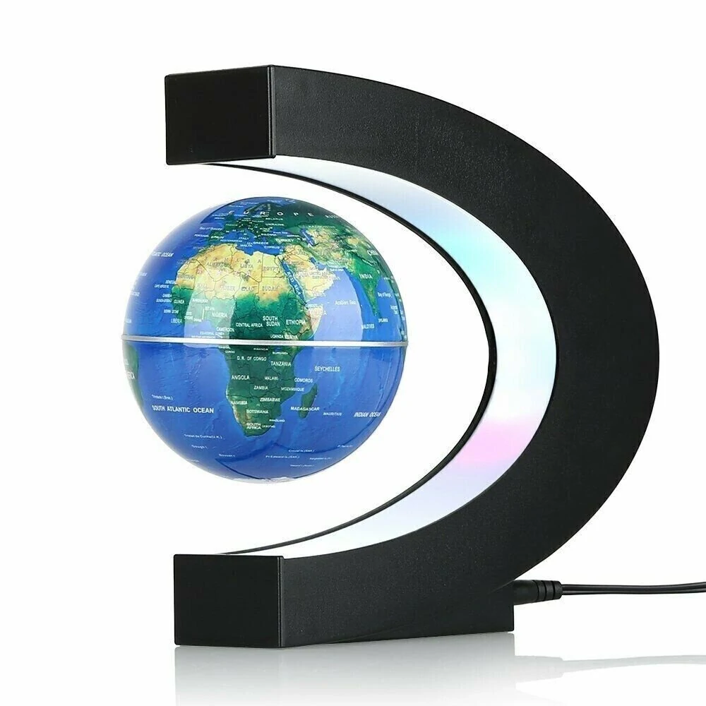 AGSIVO Magnetic Floating Levitating Globe World Map with LED light Educational Gifts for Kids Students Birthday Gifts Gadgets for Teens Christmas Gifts