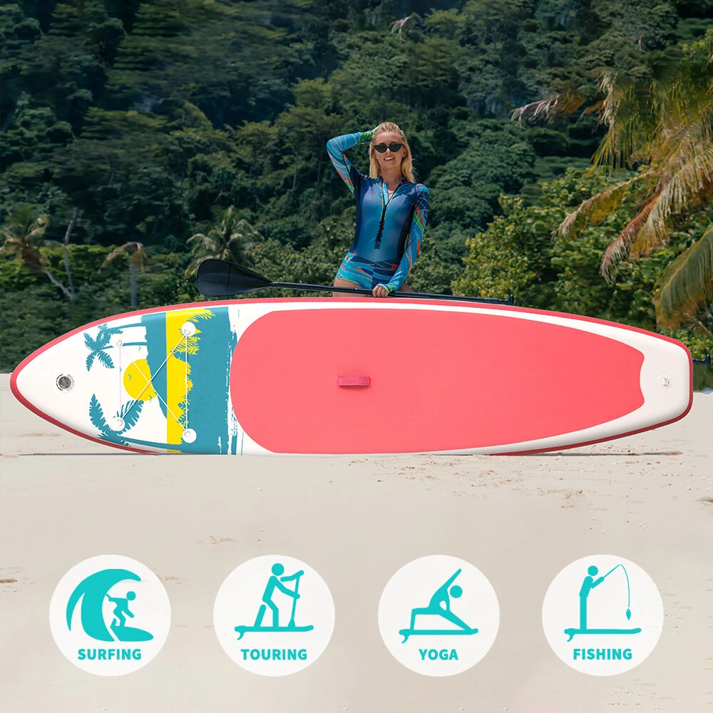 [EU Direct] FunWater 31Series 335cm Large Size Inflatable Stand Up Paddle Board Surfboard Complete Paddleboard Accessories Adjustable Paddle, Pump, ISUP Travel Backpack, Leash, Adult Paddle Board  SUPFW31A/SUPFW31B/SUPFW31C/SUPFW31D/SUPFW31E