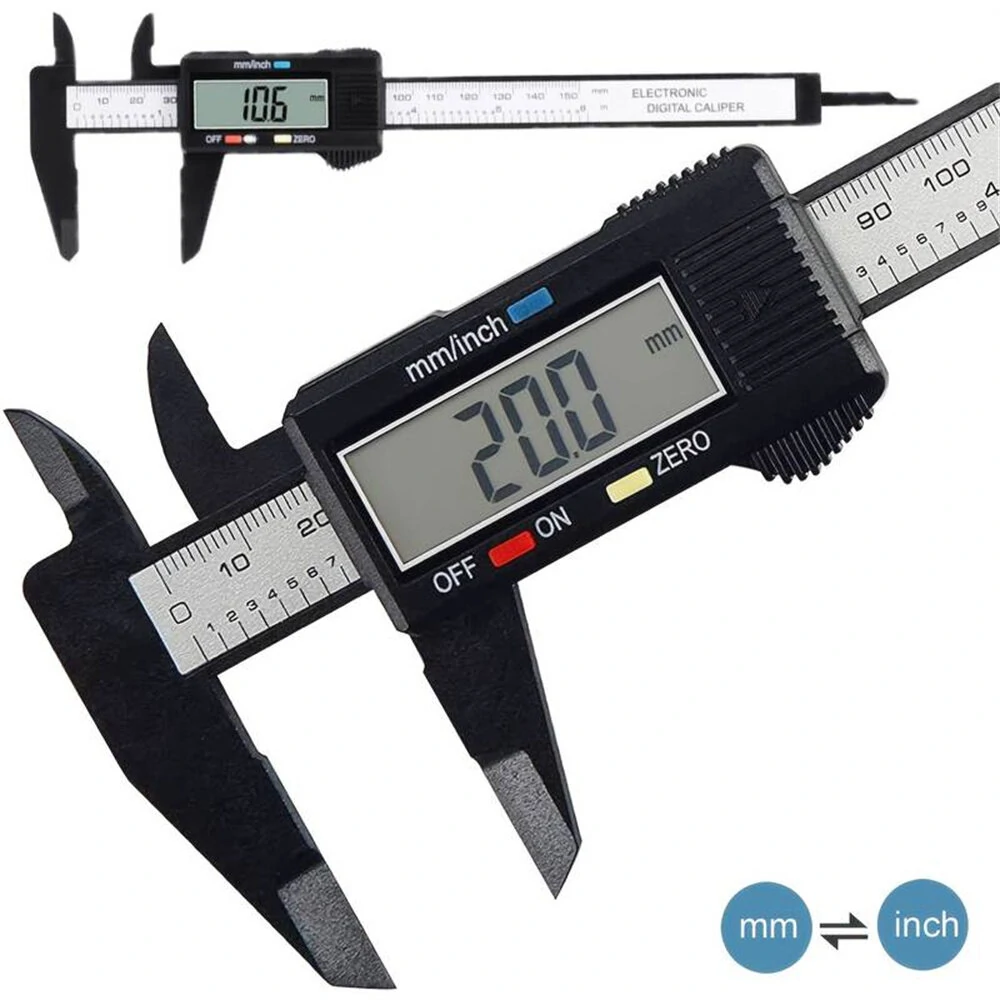 1PCS 150mm Electronic Digital Caliper Dial Vernier Caliper Gauge Micrometer Measuring Tool Digital Ruler Including Batteries