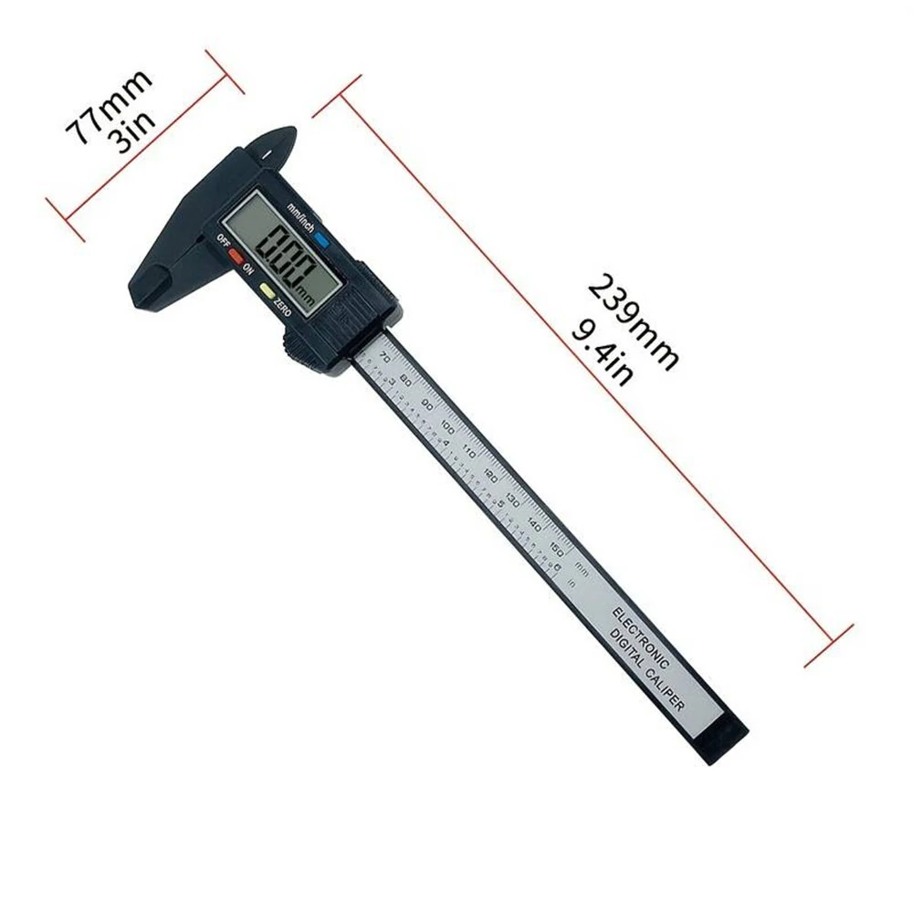 1PCS 150mm Electronic Digital Caliper Dial Vernier Caliper Gauge Micrometer Measuring Tool Digital Ruler Including Batteries