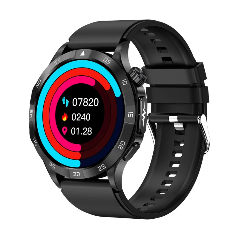 ET381 1.43inch AMOLED Display ECG Heart Rate Blood Glucose Blood Lipid Measurement bluetooth Call Blood Pressure Blood Oxygen Monitor Uric Acid SOS Emergency Call Sleep Monitoring Multi-sport Modes Music Playback IP67 Waterproof Smart Watch