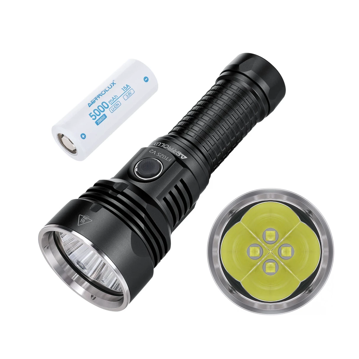 Astrolux® FT02S V2 10225LM Quad HP50 High-Lumen Strong Flashlight With Powerful 26650 Battery Type-C Rechargeable 418m Tactical LED Torch Stepless Dimming Outdoor Camping Hiking Searching Light