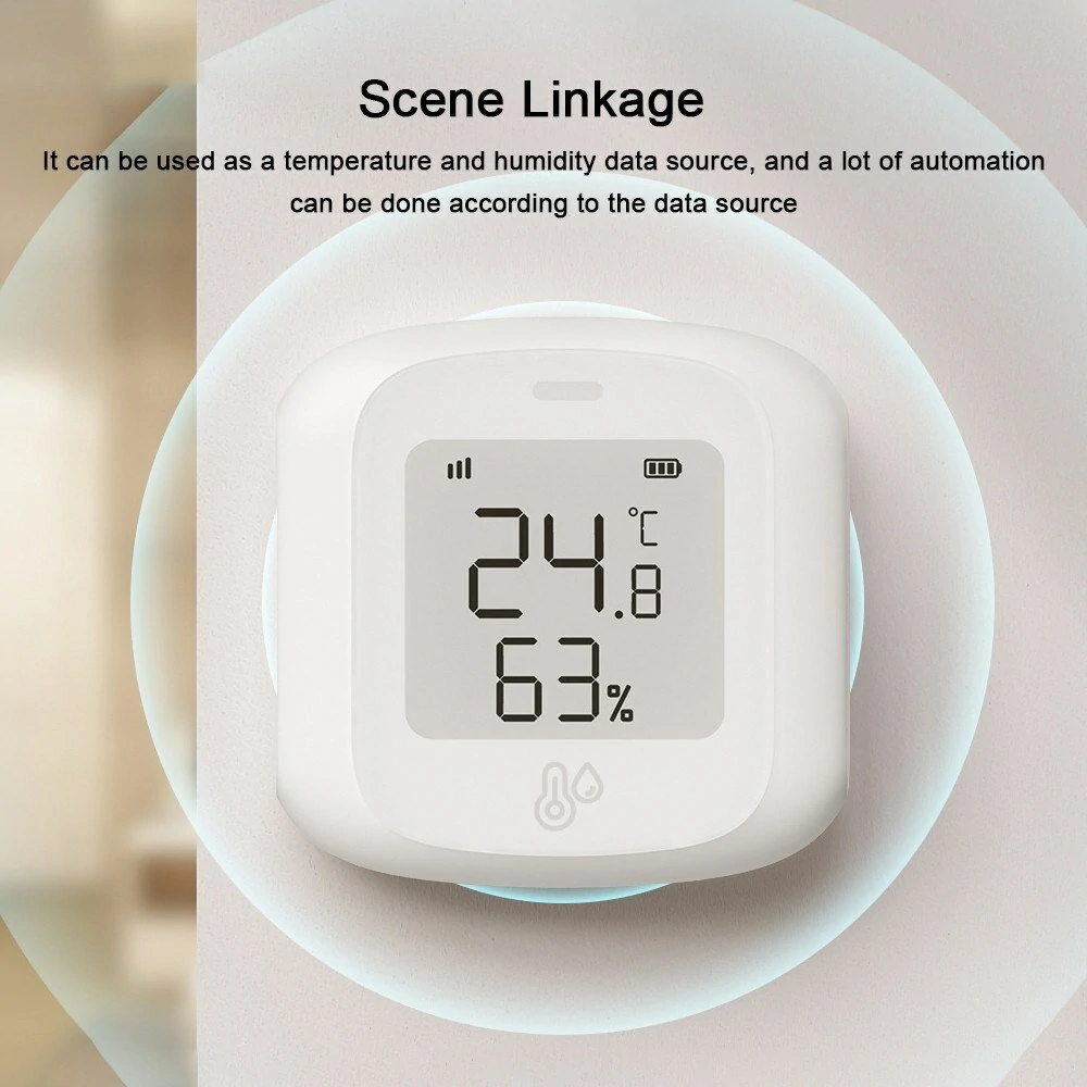 Tuya  WiFi Temperature Humidity Tester Digital Display Mobilephone APP Remotely Control Intelligent Linkage Hygrothermograph Smarthome Device