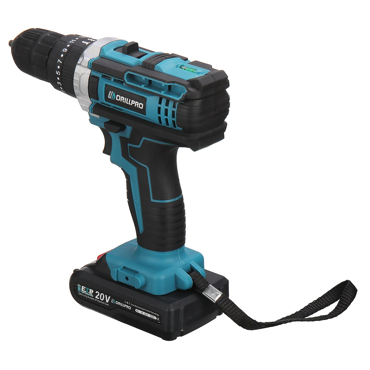 Drillpro 220V 20V 1450RPM 3 Gears 28N.m Power Drill Driver Electric Drill with Impact Function